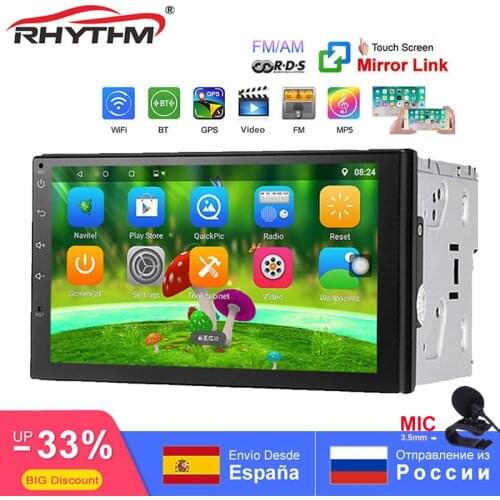 Support dab 2din Android 7.1 Car DVD radio GPS+Wifi+Bluetooth+DVR+SWC+RDS+FM+AM+QuadCore+1024*600+7" touch+1080p+Mirror Link+MIC