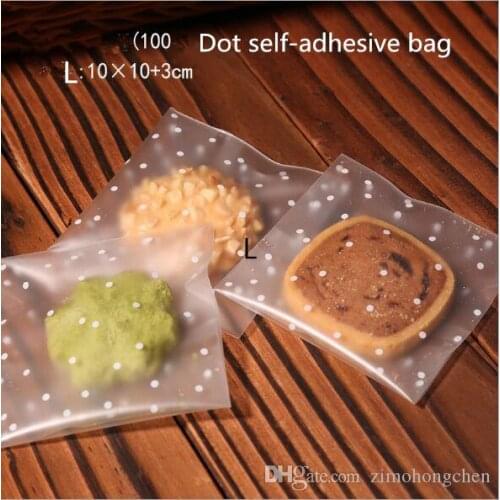 100pic/LOT frosting machine sealed bag cookies moon cake snow crisp bag Translucent Food grade composite material