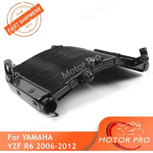Radiator For Yamaha YZF R6 2006 - 2012 Cooling Cooler Motorcycle Replacement Accessories YZF-R6 2007 2008 2009 2010 2011 Black