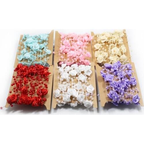 4mm 5M/bag Fishing Line Fake Flower ABS Pearls Beads Chain Thread Trim For DIY Garland Flowers Wedding Party Decoration Supplies