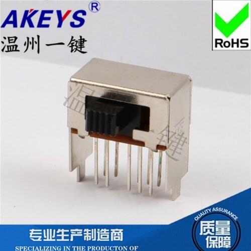 10pcs SK-24D06(2P4T) toggle Switches two fixed feet in double row ten-foot horizontal slide switch