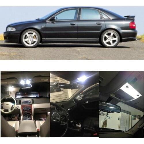 17x LED interior lighting complete set For Audi A4 B5 / 8D sedan reading light rear lights error free