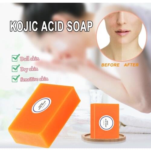 Dark Black Skin Lightening Soap Kojic Acid Whitening Soap Kojic Acid Glycerin Brighten Face Body Skin Bleaching Soap 2