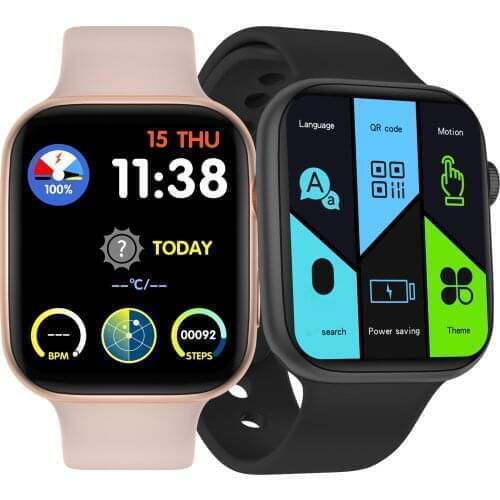 KIWITIME IWO MC76 Watch 6 44mm SmartWatch 1.75 inch infinite Screen for phone Heart Rate Temperature Customize Watch Face