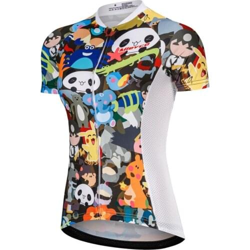 Retro Womens Cycling Jersey Short Sleeve Mountain Bike Jersey Ladies Bicycle Clothing Girl Full Zipper Cycle Tops Wear Custom