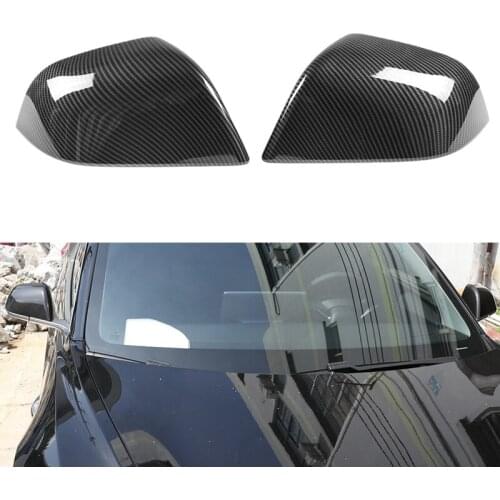 1 Pair Rearview Mirror Cover Carbon Fiber Side Rear View Mirror Cover Caps for Tesla Model Y 2020-2121