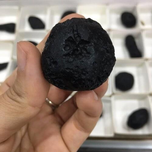 1pcs rare energy stone natural black meteorolite raw gemstone specimen reiki healing crystals collection for home decoration