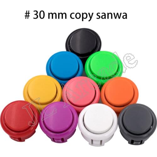 100 pcs lot arcade push button with microswitch copy sanwa buttons 30mm short version jamma mame diy parts accessory