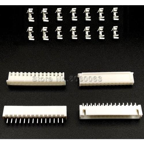 160pcs=10sets XH2.54 14p 14A 2.54mm spacing Terminal Kit / Housing / Pin Header JST Connector Wire Connectors Adaptor XH TJC3
