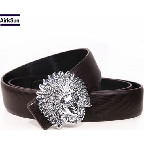 2017 Fashion men Brand Leather Belts Casual Smooth Buckle Womens Belts mens straps For Male Unisex Female free shipping