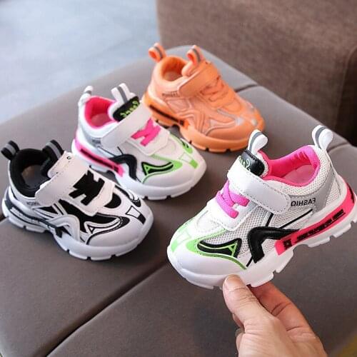 2020 Autumn New Children Sports Shoes Breathable Mesh Boys Shoes Casual Soft Girls Sneakers Baby Toddler Shoes Kids Shoes Boys
