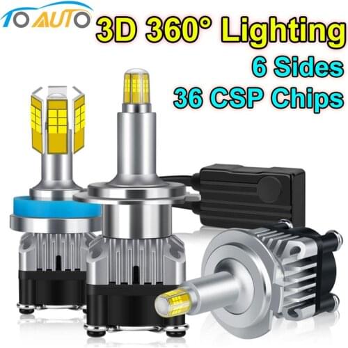 2pcs H1 H7 Led Bulb 36 PCS CSP 16000LM H3 H11 Mini Car Headlight Bulbs Canbus Error Free 9005 HB3 9006 HB4 Auto Fog Lamps 6000K