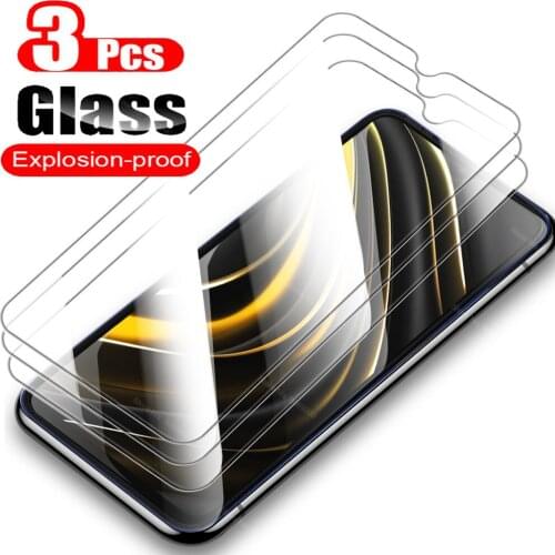 3pcs protective glass for xiaomi pocophone poko poco m3 6.53'' screen protectors pocom3 pocophonem3 little m3 pocom 3 m 3 film