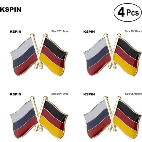 Russia & Germany Lapel Pin Flag badge Brooch Pins Badges 4Pcs a Lot