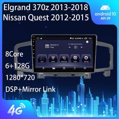 For Nissan Quest 2012- 2015 Elgrand 370z 2013- 2018 Android Auto Autoradio Car Accessories Carplay Dab Central Multimidia Stereo