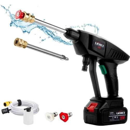 Cordless Pressure Washer Gun, Upgraded Battery Powered Washer 21V Portable Power Cleaner 3Ah 410 PSI Power Washer makita Plug