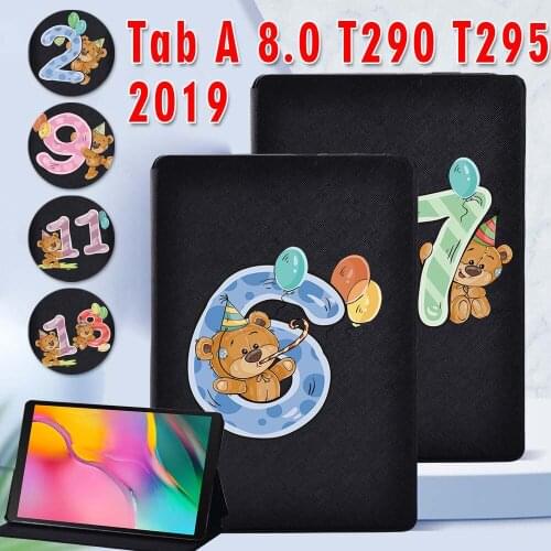 Tablet Case for Samsung Galaxy Tab A SM-T290 T295 8.0 Inch PU Leather Stand Cover Case for SM-T290 T295