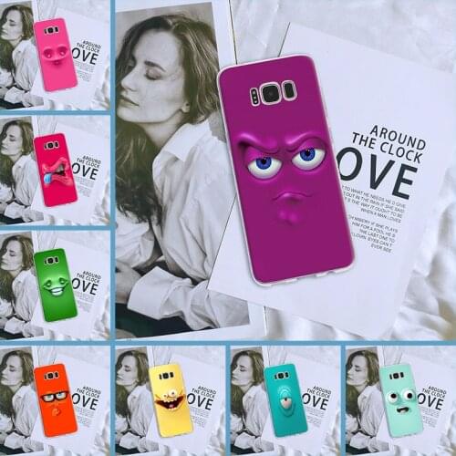 Funny Cartoon Yellow Phone Case Silicone For Samsung Galaxy Note 9 8 5 4 Back Cover For Samsung Galaxy S5 S6 S7 Edge S8 S9 Plus