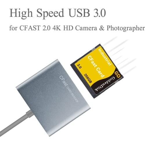 Goldendisk USB 3.0 to CFast Card Reader adapter CFast SSD 2.0 1.0 card supported Factory price