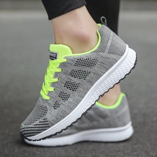 Women Men White Black Mesh Casual Sneakers For Ladies Male Breathable Sports Running Shoes Green Plus Size 36-43 Shoe