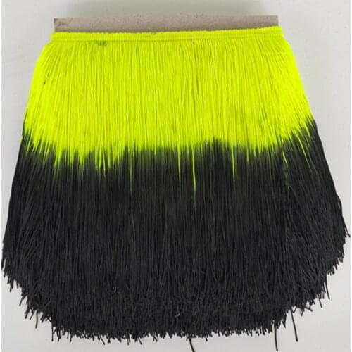 10Yards/lot 20cm Wide Yellow Lace Fringe Trim Tassel Fringe Trimming For DIY Latin Dress Stage Clothes Accessories Lace Ribbon