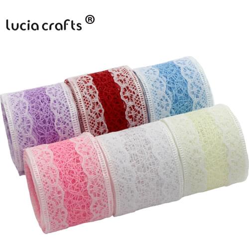 5/6Yards 38mm Hollow Lace Ribbon Trim Fabric Embroidered DIY Christmas Wedding Gift Wrap Headwear Garment Accessories P0514