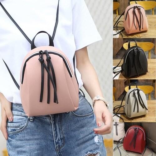Mini Backpack Crossbody Bag For Teenage Girl PU Leather Women Shoulder Phone Purse Female Backpack Dropshipping