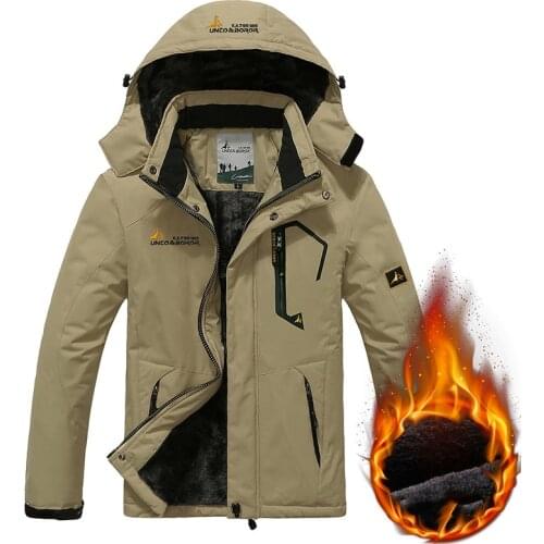 Plus Size 6XL Winter Fleece Military Jacket Men Thick Warm Parkas Coat Windproof Waterproof Outwear Windbreaker Jackets Overcoat