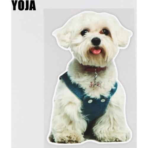 YOJA 11.7×18CM Cute Animal Dog Creative Personality Modified Body Stickers Car Accessories 19B-0022