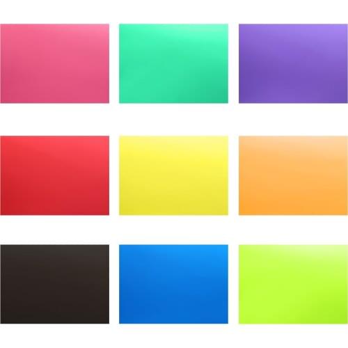 Neewer 9 Pieces Flash Lighting Gel Filter Kit 30x21CM Transparent Color Correction Lighting Film Plastic Sheets