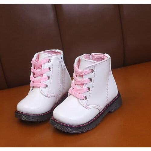 New Autumn Kids Snow Boots Childrens Winter Ankle Boots Unisex PU Leather Shoes Top Selling Girls Zipper Soft Casual Boots B46