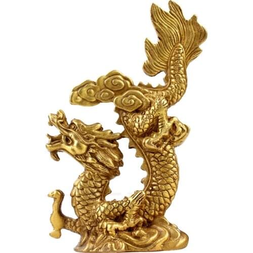Open the Light, Ride the clouds Dragon, Home Furnishing ornaments, copper chinese dragon statue, crafts, Business gift, figurine