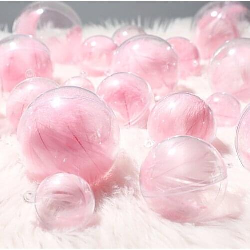 Plastic Balls Hollow Balls Christmas High Transparent Balls holiday Decorations Creative Acrylic Hanging Ball Ornaments