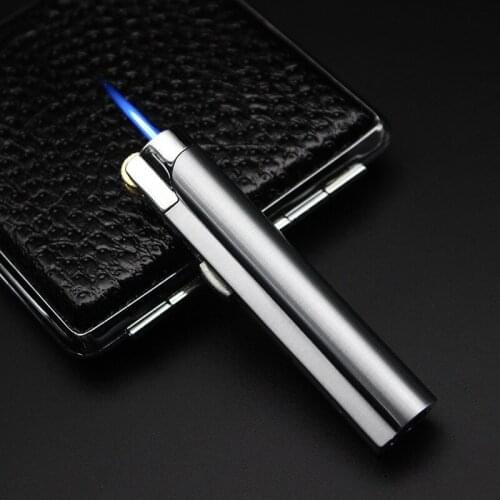 Mini Portable Windproof Jet Flame Cigarette Lighters Inflatable Gas Butane Flint Torch Lighter Smoking Accessories Gift for Men