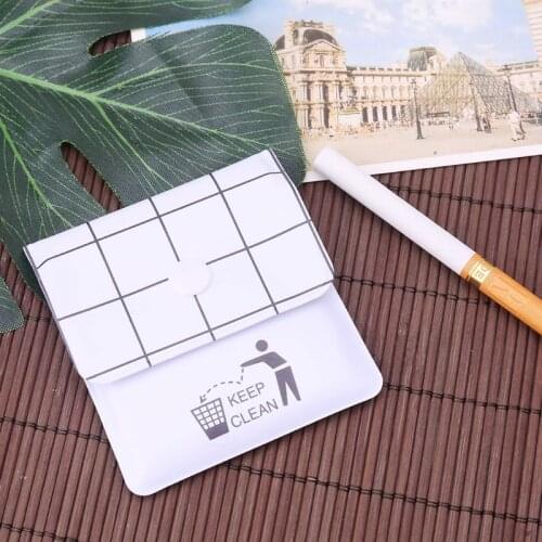 Portable Ashtray Pocket Outdoor Smoking Cigar Tobacco Storage Bag Fireproof PVC Odorless Pouch Travel Beach Gift P15D