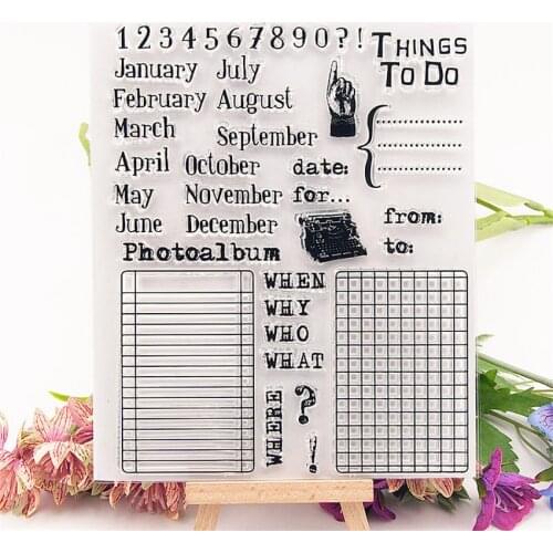 14x18cm notepad Transparent Clear Stamps Silicone Seals Roller Stamp DIY scrapbooking photo album/Card Making