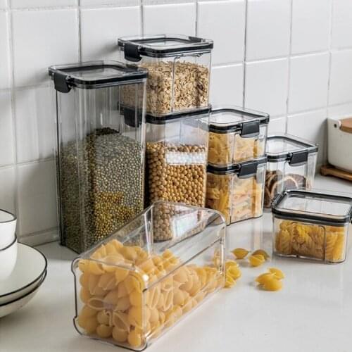 Modern Sealed Storage Jar Food Plastic Kitchen Grain Cookie Snack Cereal Storage Jar Luxury Barattoli Cucina Home Items DG50PG