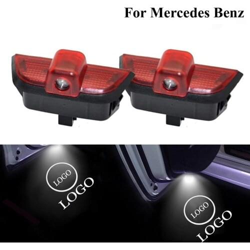 LED Car Door Welcome Light Auto Shadow Projector Lamp car accessories For Mercedes Benz W204 C200 C300 C280 C260 C Class