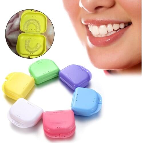 8 Colors Denture Storage Box Mouth Guard Container Braces Case Portable Dental Appliance Supplies Tray Health Care oral hygiene