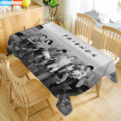New Arrival Custom Friends TV Show Table Cloth Waterproof Oxford Fabric Rectangular Tablecloth Home Party Tablecloth