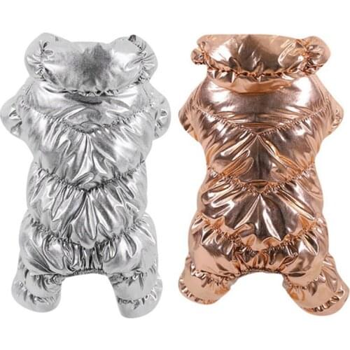 Winter Pet Dog Clothes Thicken Pet Dog Jumpsuit Cotton Hooded Coat Puppy Pet Warm Down Jacket For Dogs Chihuahua French Bulldog