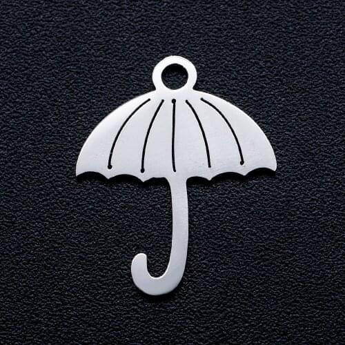 10pcs/lot Umbrella DIY Jewelry Charms Wholesale 100% Stainless Steel Dropshipping Accept OEM Orders Factory Direct