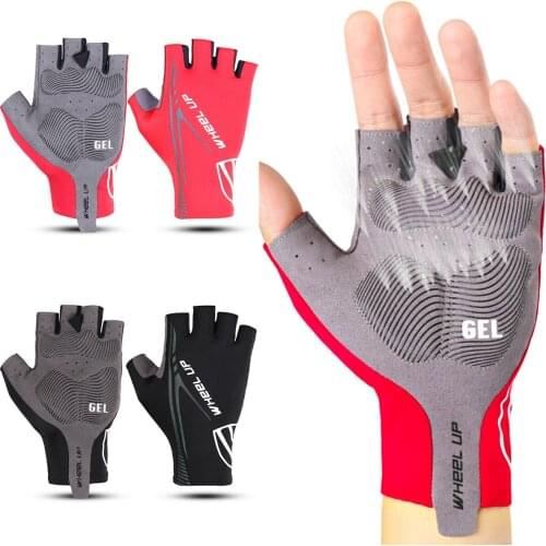 Reflective 1Pair Half Finger Bicycle Riding Gloves Cycling Gloves Anti-Slip Gel Anti Slip For MTB Road Mountain Bike Glove