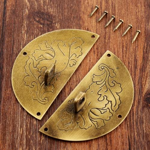 1Pc 60mm Antique Bronze Round Ring Furniture Door Pull Handle Metal Cabinet Dresser Drawer Knobs Clasp for Jewelry Wooden Box
