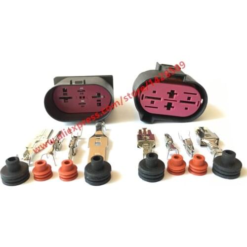 10 Sets 1J0906444 1J0906234 4 Pin Auto Wiring Connector For VW Passat B7 Tiguan Golf Skoda Octavia Yeti Audi 1J0906444 1J0906234