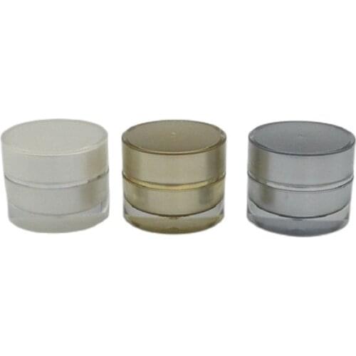 5g plastic arcrylic straight round shape pot/jar/bottle for essence serum eye cream sample test art nail cosmetic packing