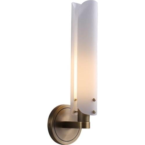 Art Deco Copper Gold White Milimalism LED Lamp LED Light Bedside Wall lamp Wall Light Wall Sconce For Bedroom Foyer