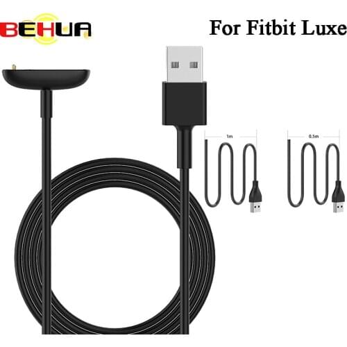 BEHUA 50/100cm Portable USB Fast Charging Cable For Fitbit Luxe SmartWatch Bracelet Data Cable High-quality Charger Accessories