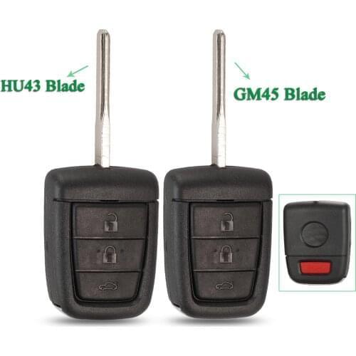 Bilchave 4 Buttons Remote Car Key Shell For Holden Commodore VE For Chevrolet Caprice Replace With HU43/ GM45 Blade