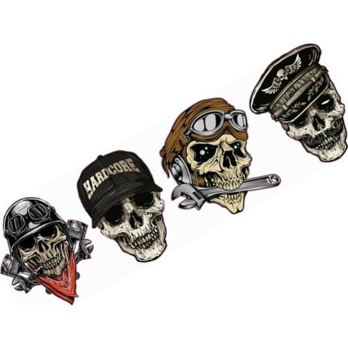 SKULL Aufkleber Biker Vintage Racing Oldtimer Hardcore V8 V2 Custom Old #719